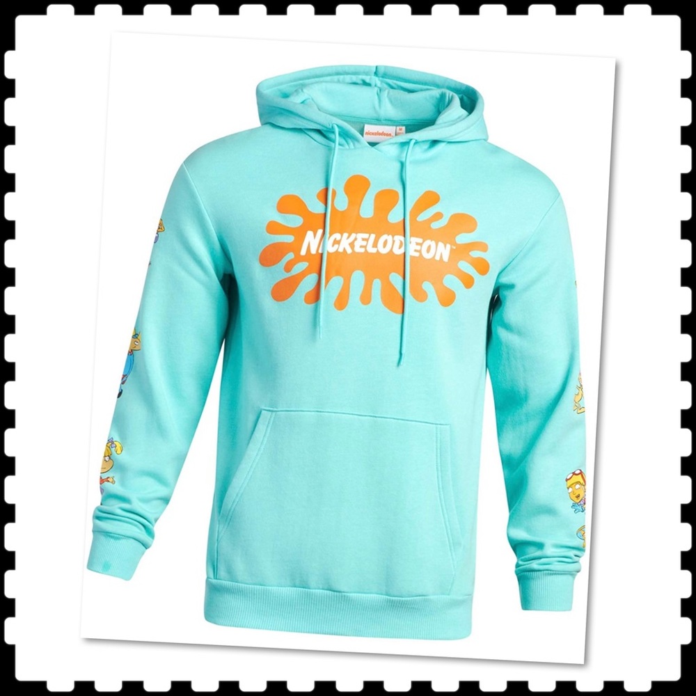 Nickelodeon Men's Fleece Hoodie Sweatshirt.